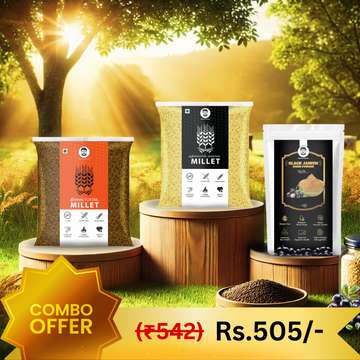 Doctor Farmer Thinai, Kuthiraivali & Black Jamun Powder Combo Pack