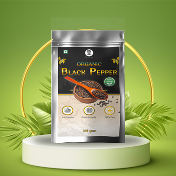 Organic Whole Black Pepper, 100 gms
