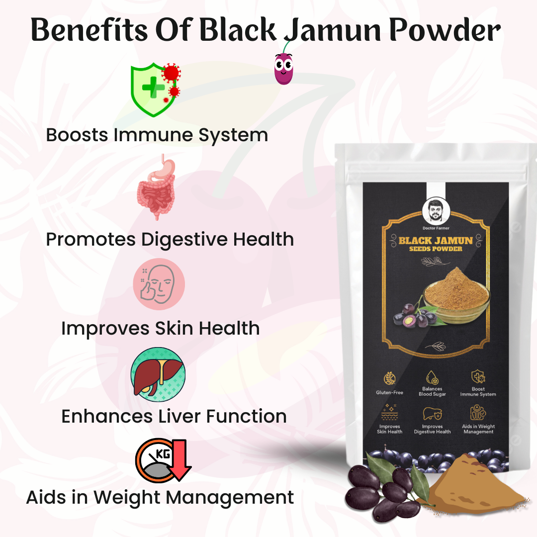 Doctor Farmer Black Jamun Seed Powder, 250gms