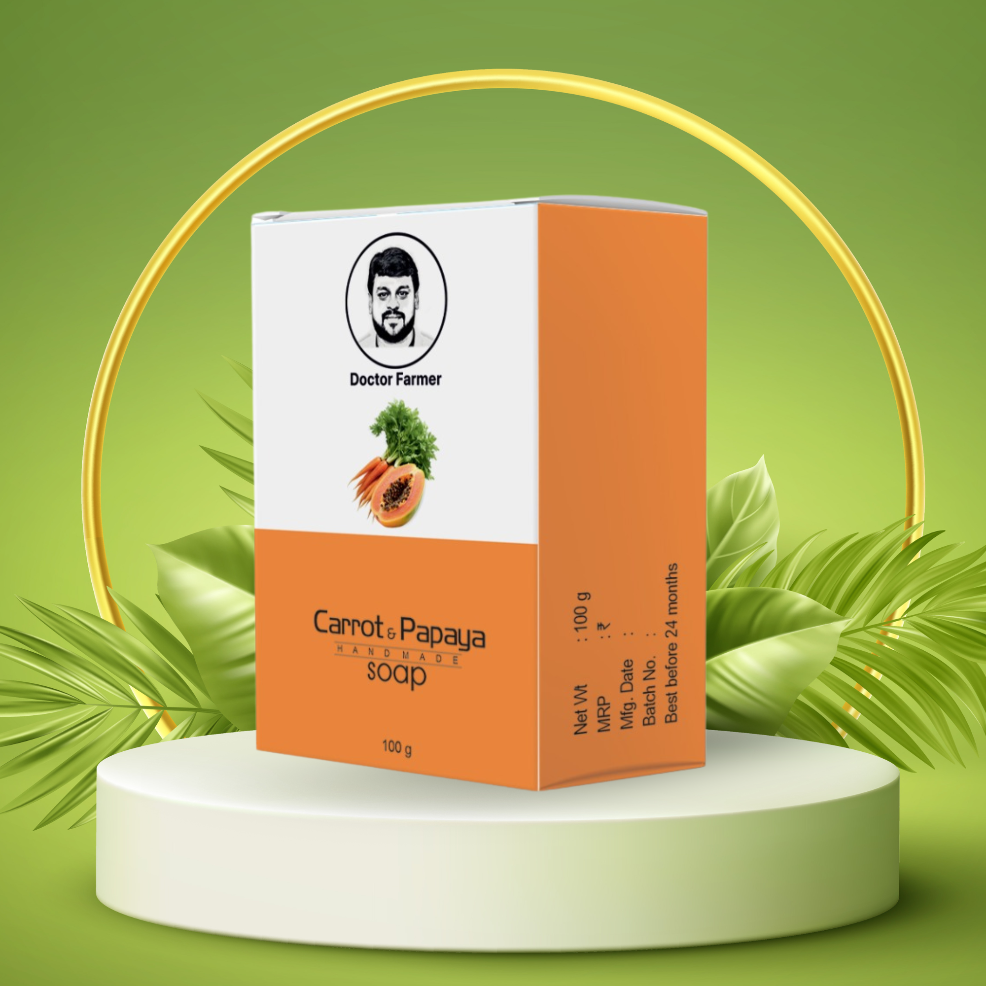 Doctor Farmer Carrot & Papaya Soap (4 Pieces)