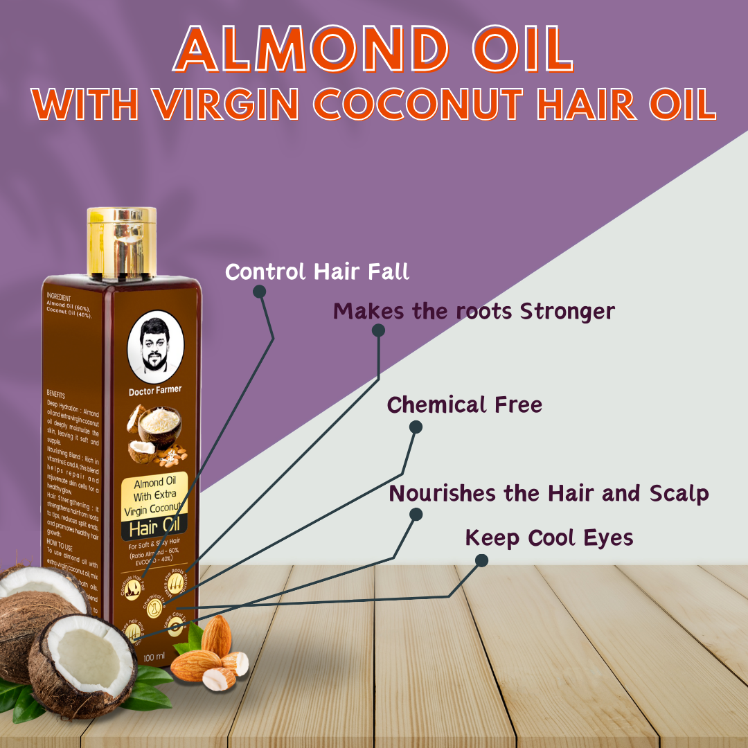 Doctor Farmer Almond with Coconut Hair Oil, 100ml