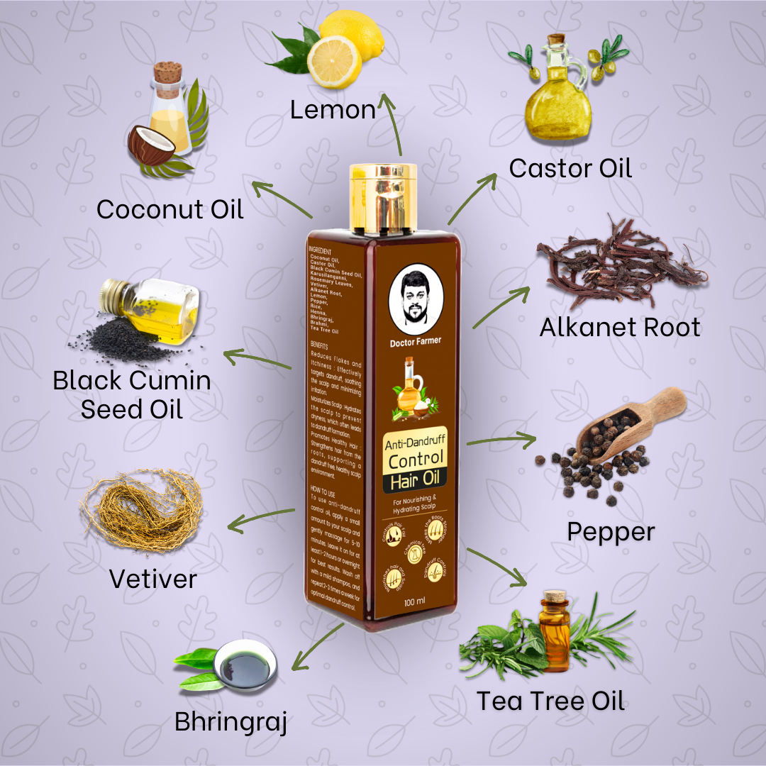 Doctor Farmer Anti-Dandruff Control Hair Oil, 100ml