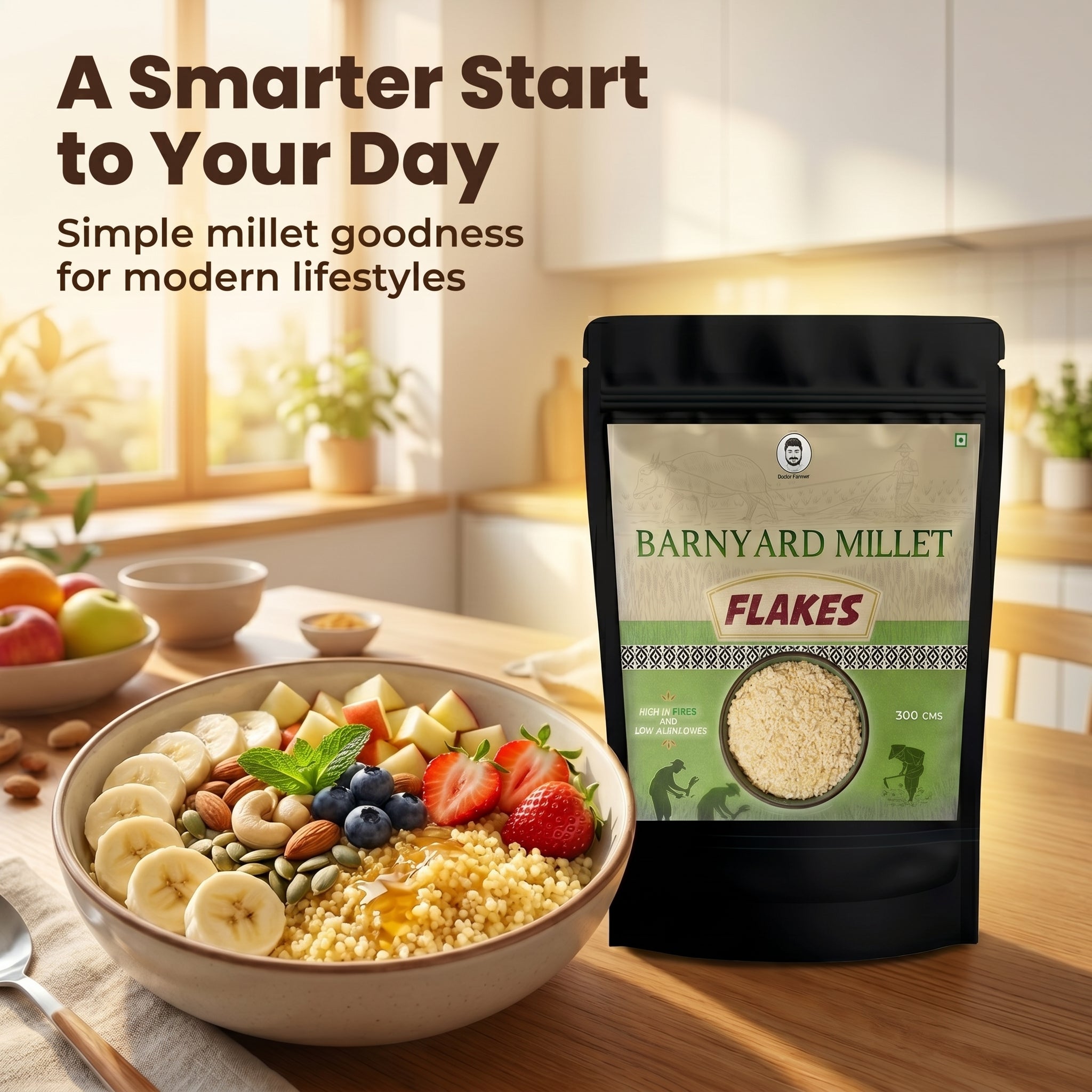 Doctor Farmer Barnyard Millet Flakes (Aval) 300gms