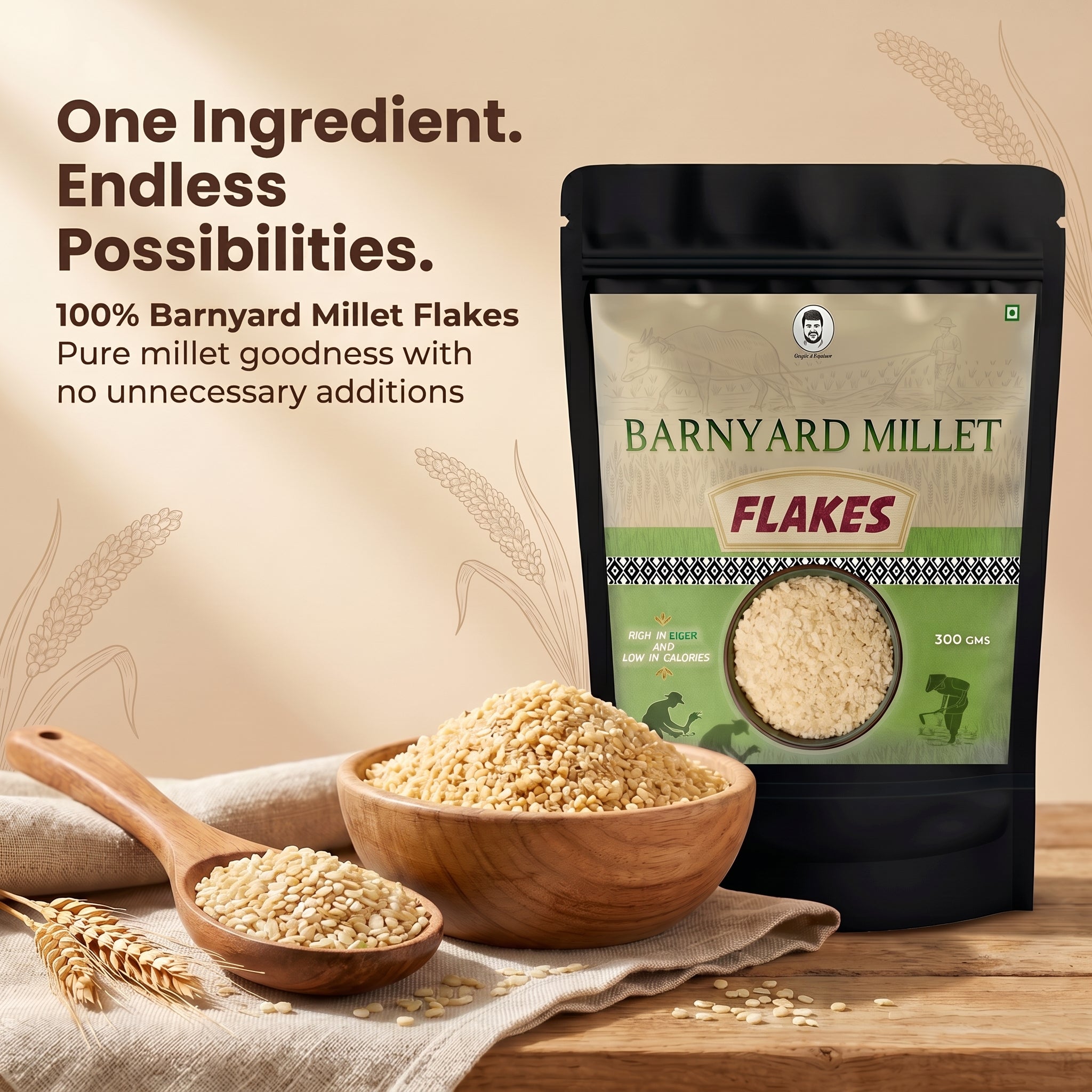 Doctor Farmer Barnyard Millet Flakes (Aval) 300gms