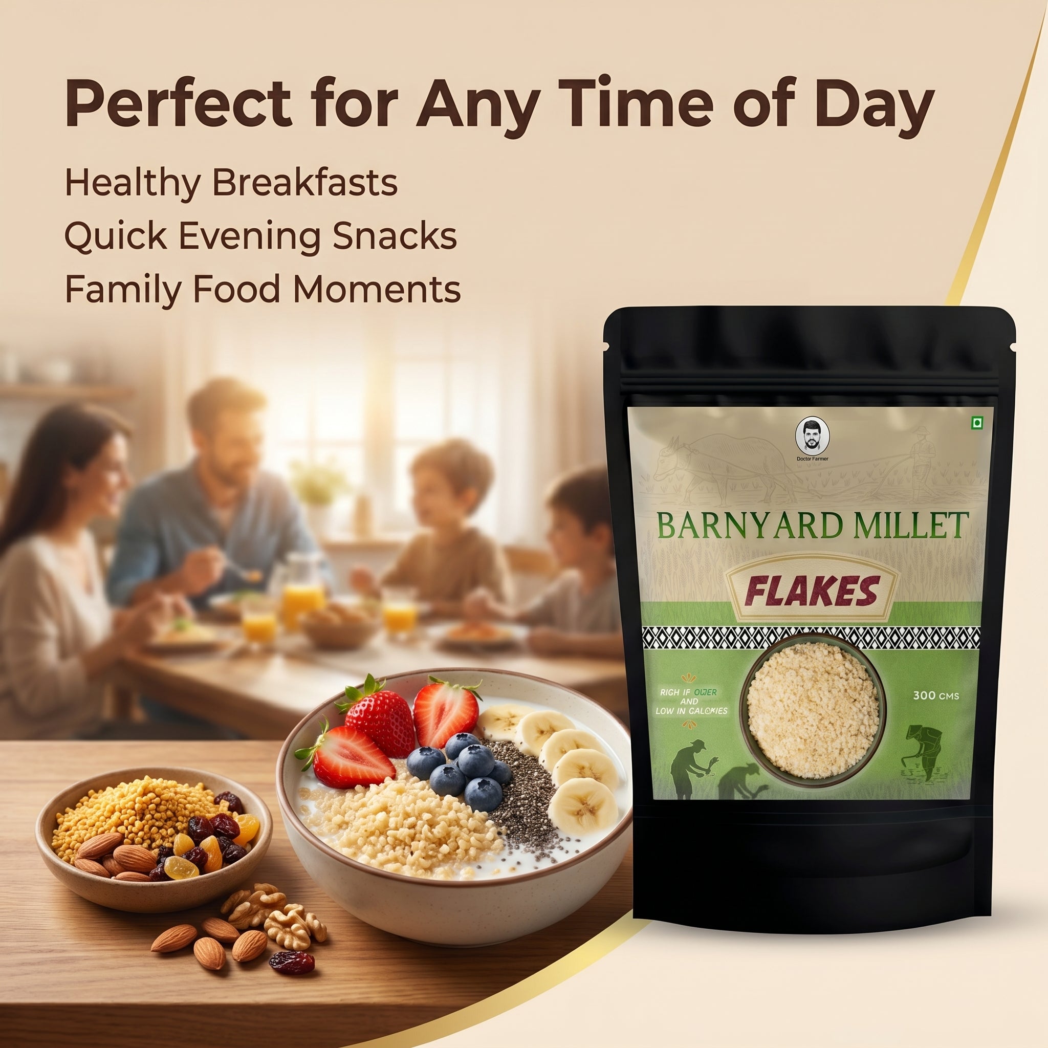 Doctor Farmer Barnyard Millet Flakes (Aval) 300gms