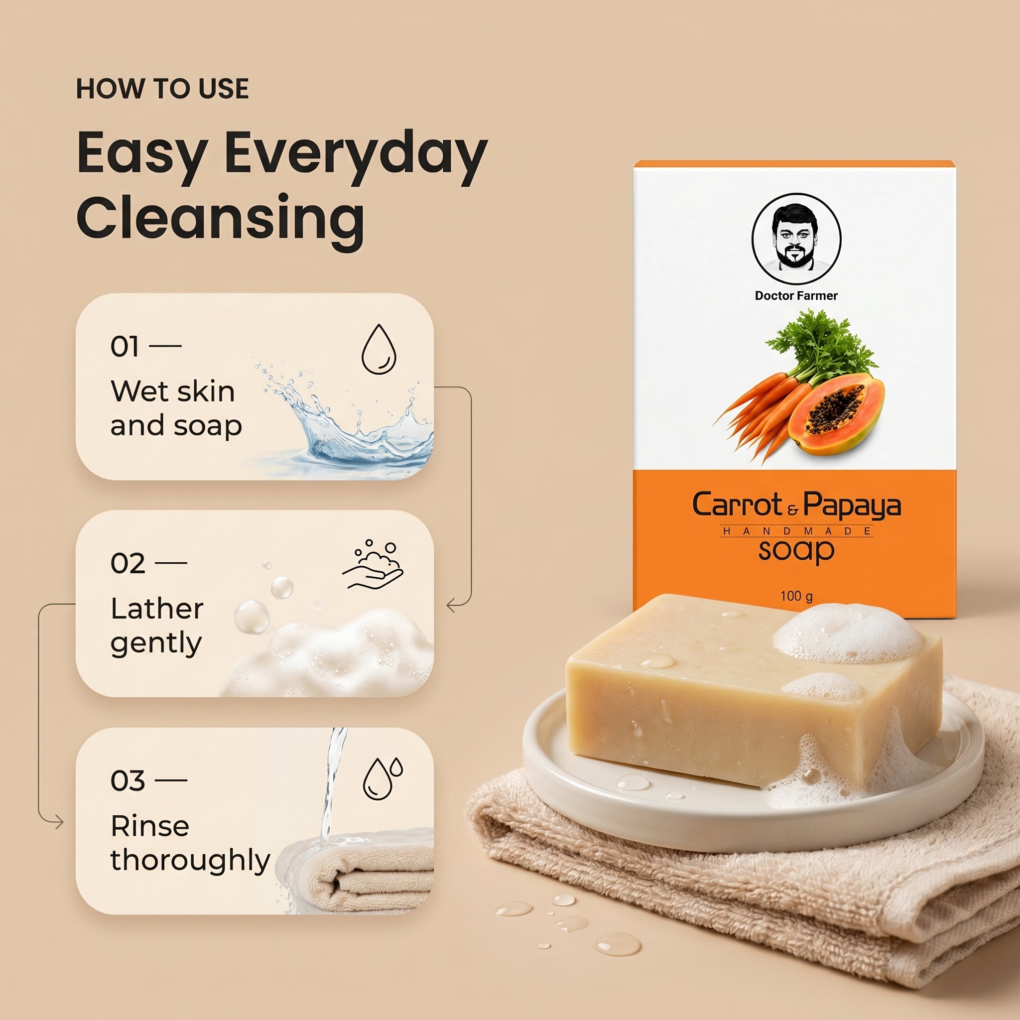 Doctor Farmer Carrot & Papaya Soap