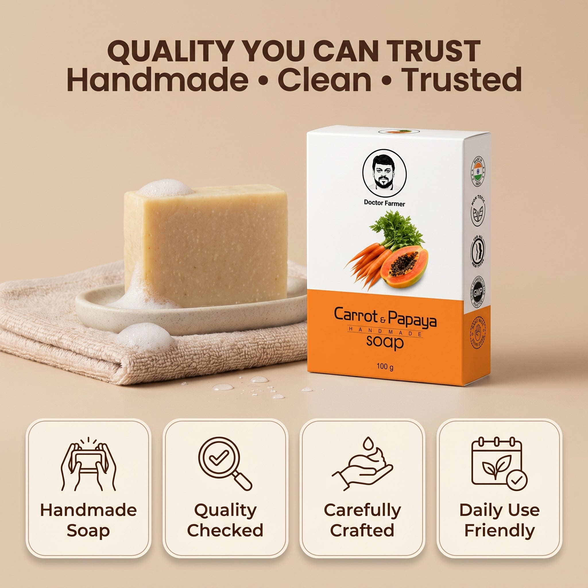 Doctor Farmer Carrot & Papaya Soap