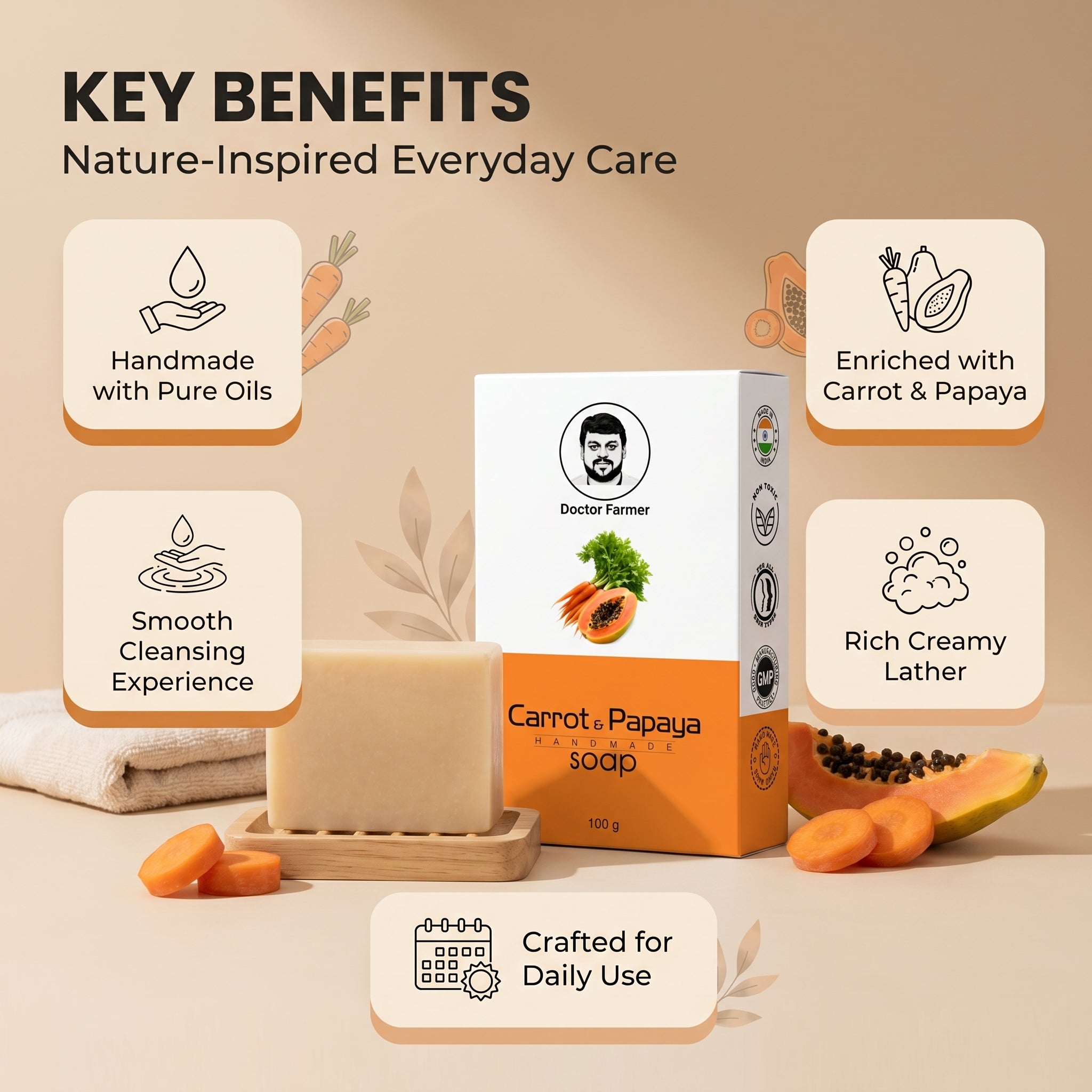 Doctor Farmer Carrot & Papaya Soap