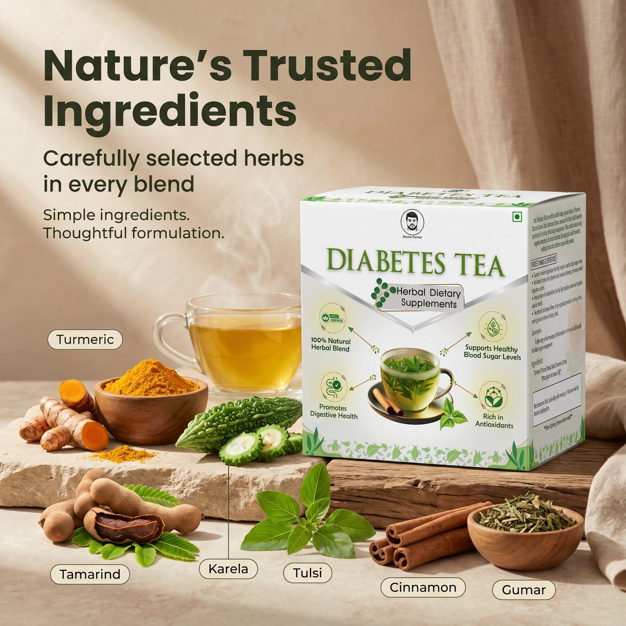Doctor Farmer Diabetes Tea 1 Box (20 Tea Bags)