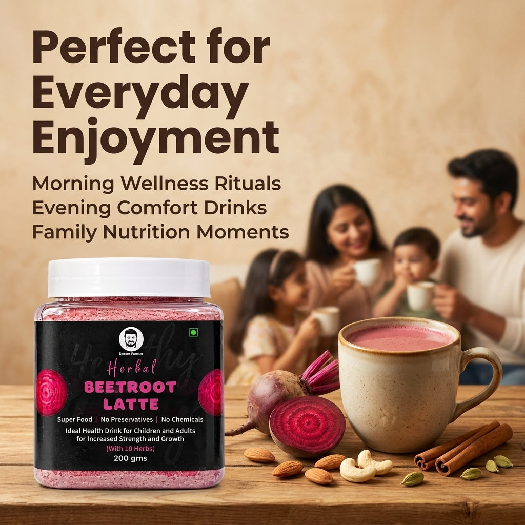 Doctor Farmer Herbal Beetroot Latte | Natural Children Drink | 200gms