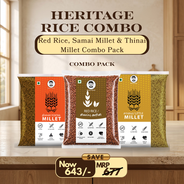 Doctor Farmer Red Rice, Samai Millet & Thinai Millet Combo Pack