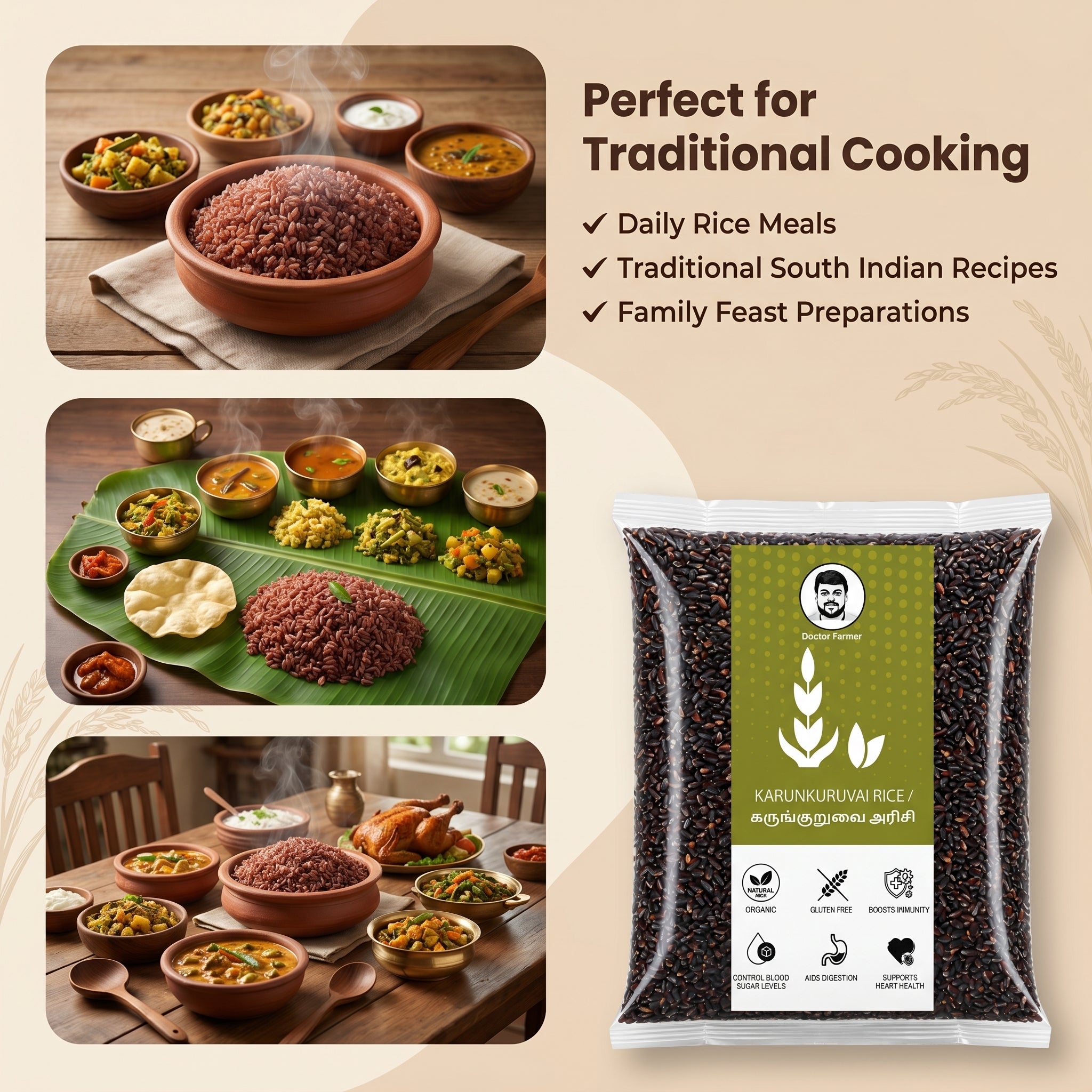 Doctor Farmer Traditional Karunkuravai Rice