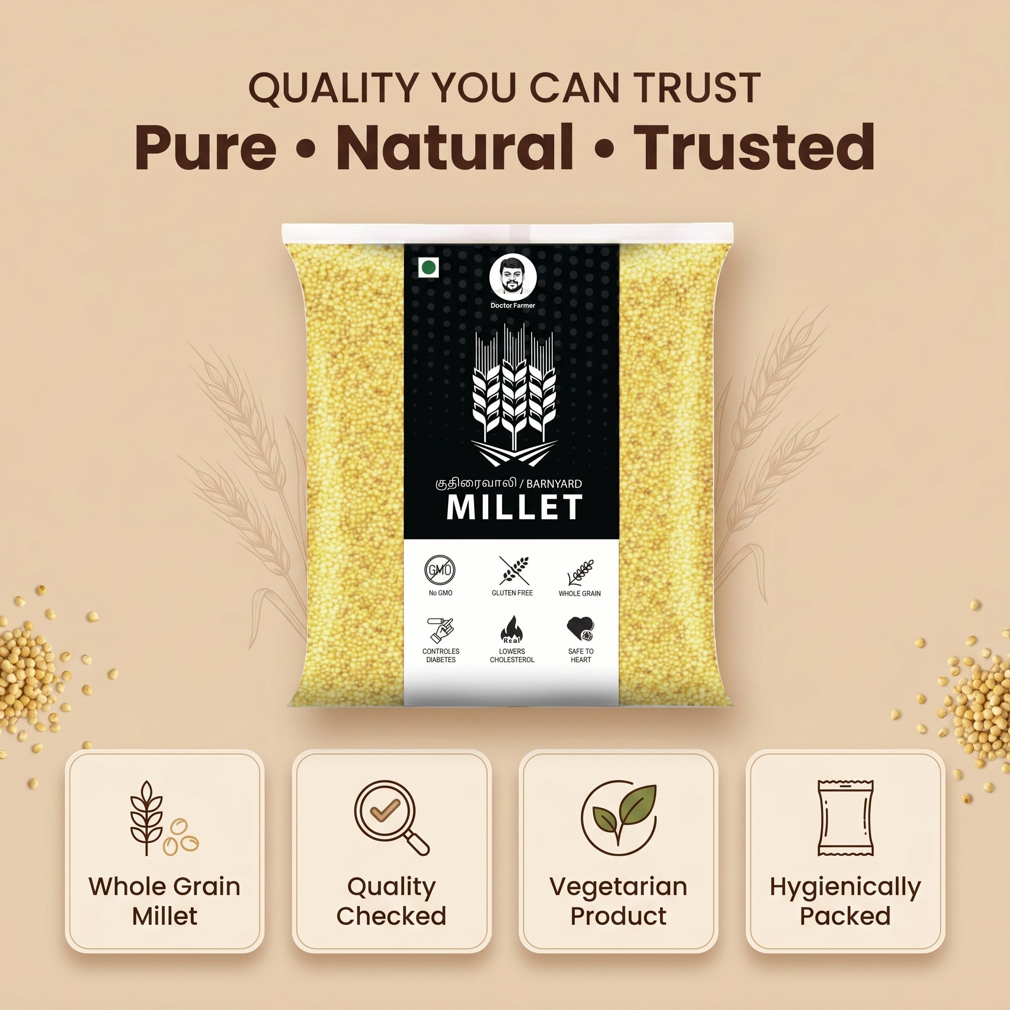 Doctor Farmer UnPolished Kuthiraivalli Millet