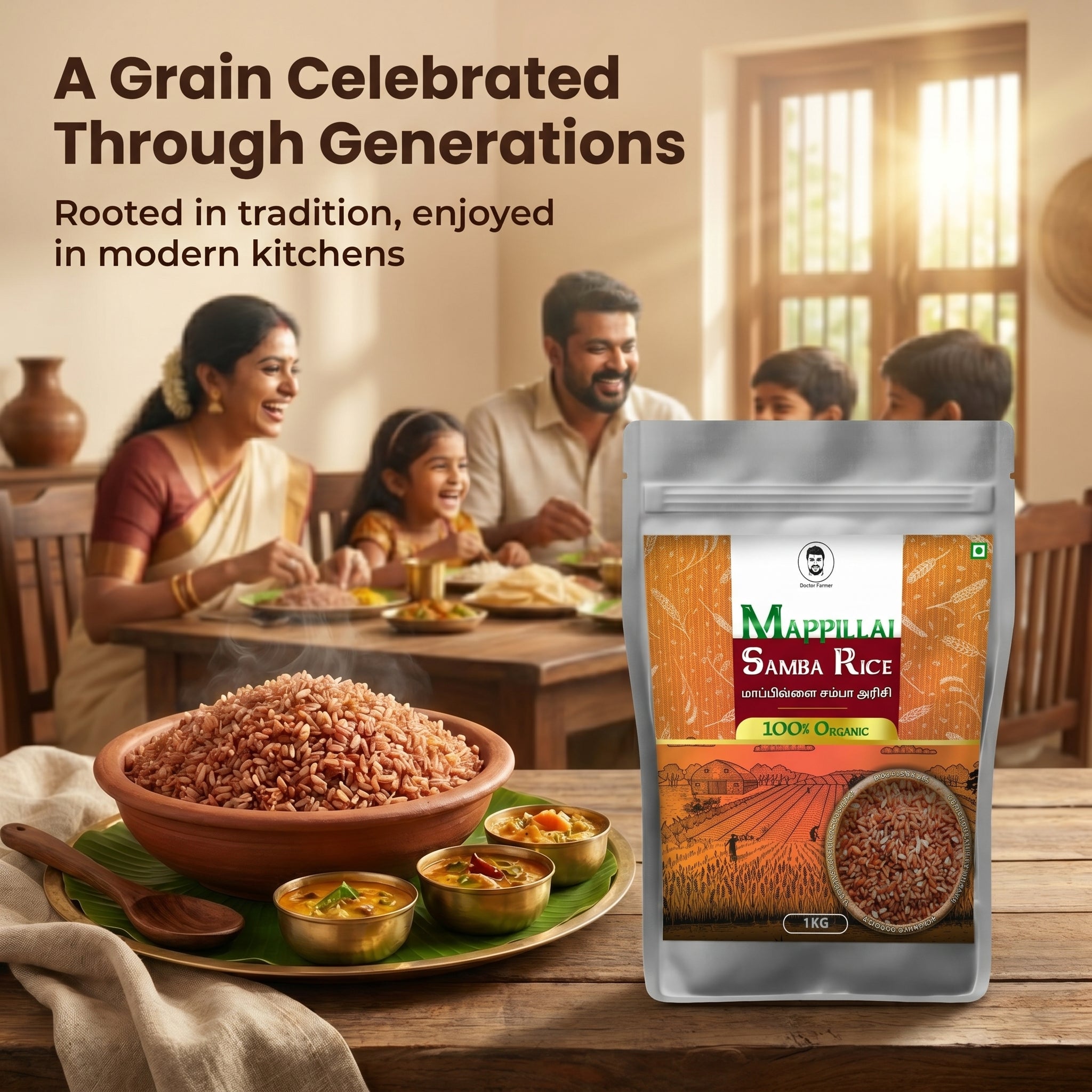 Doctor Farmer Traditional Mappillai Samba Rice 1Kg