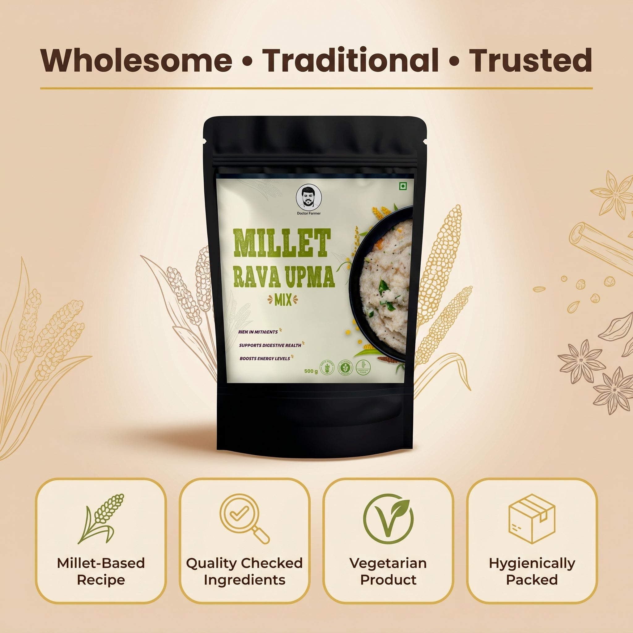 Doctor Farmer Millet Rava Upma Mix 500gms