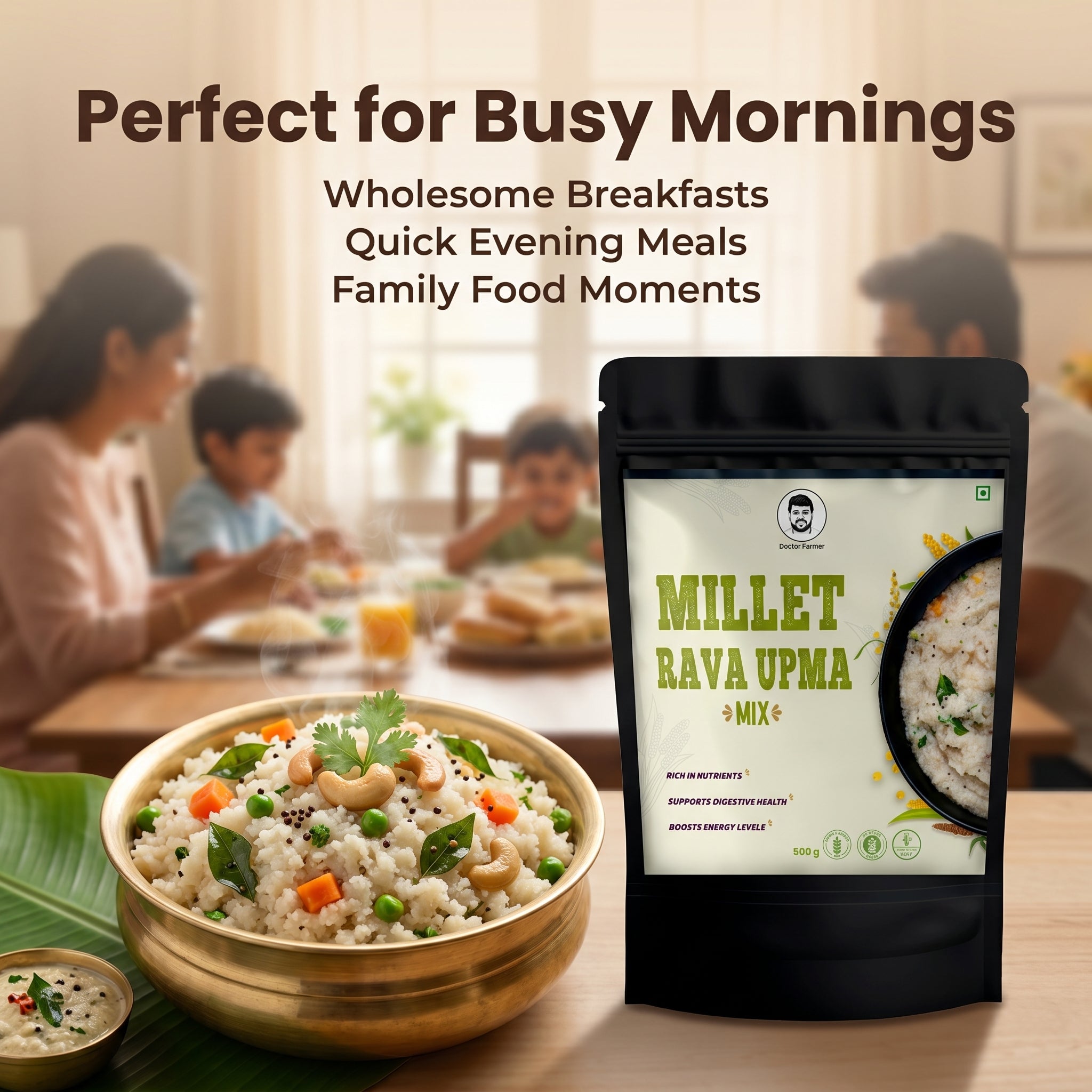 Doctor Farmer Millet Rava Upma Mix 500gms