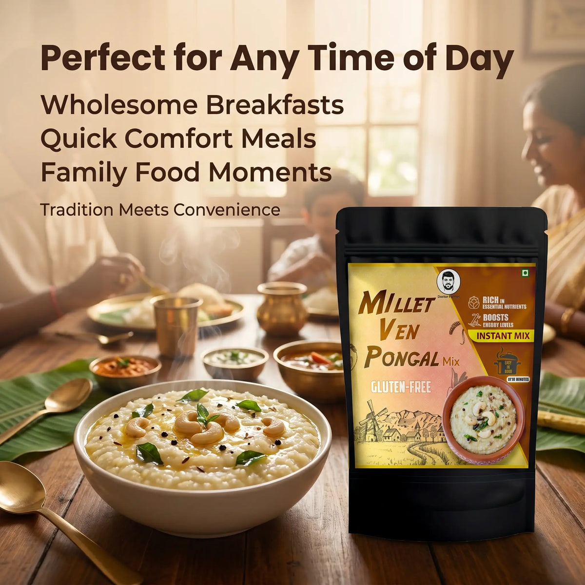 Doctor-Farmer-Millet-Ven-Pongal-Serving-image