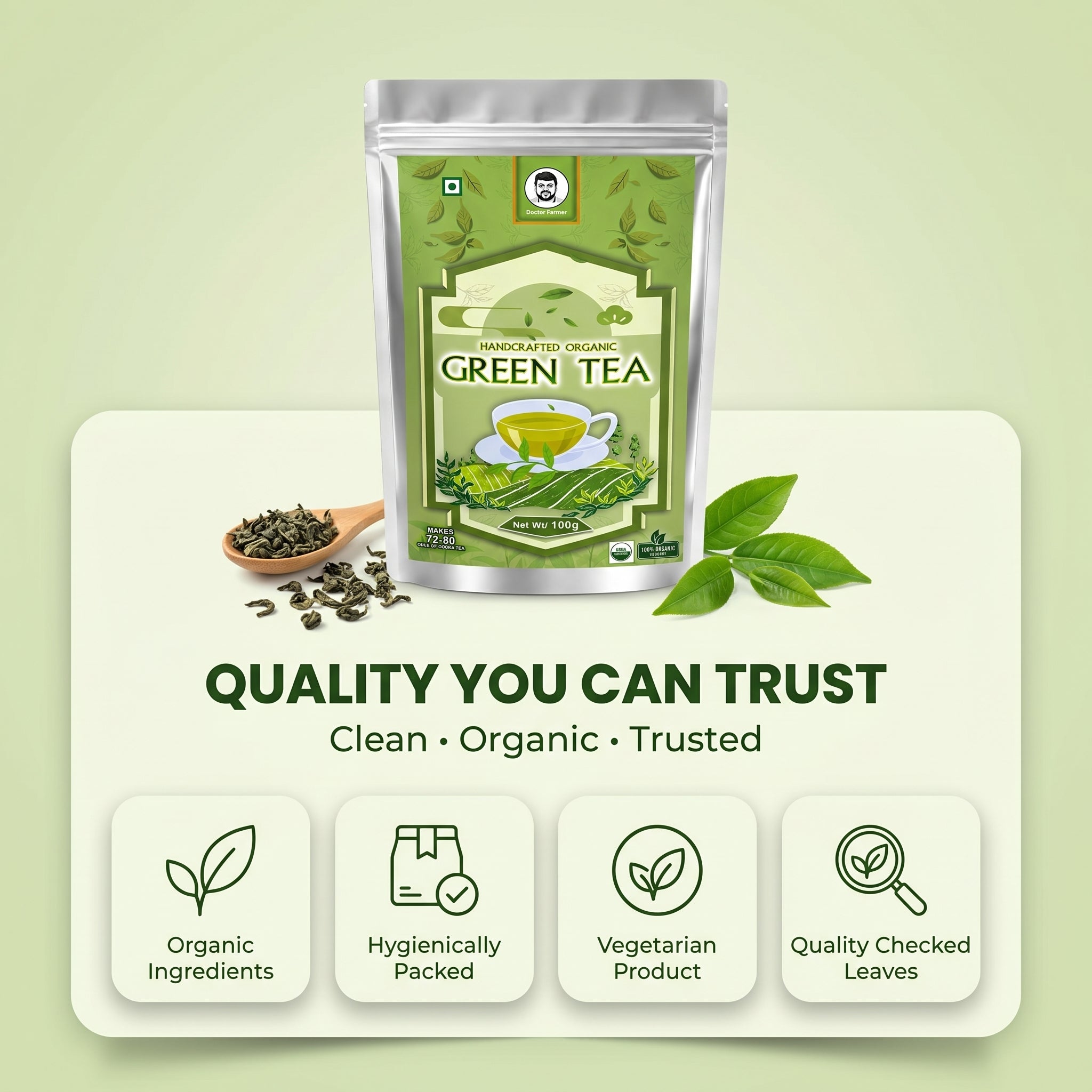 Organic green tea 100gms