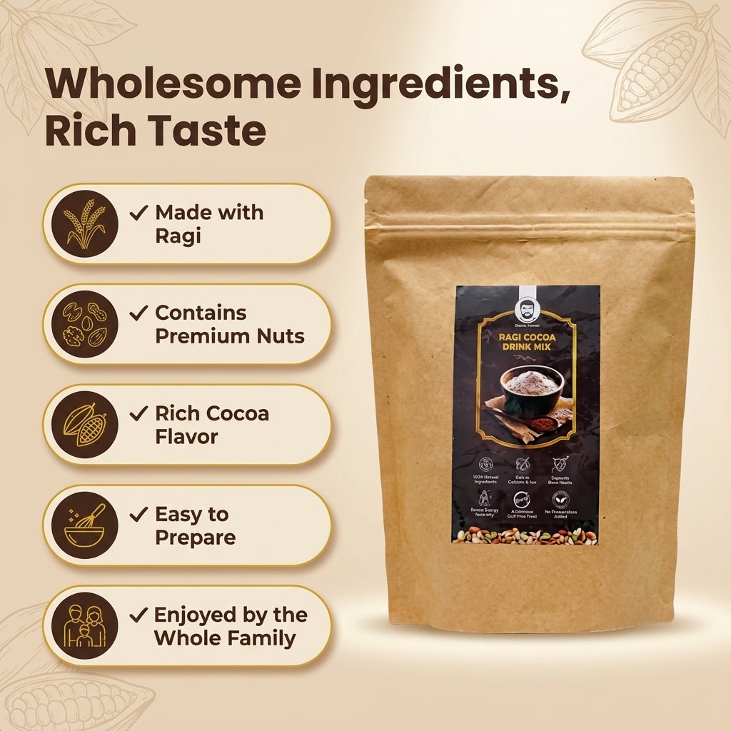 Doctor Farmer Ragi Cocoa Drink Mix, 250gms