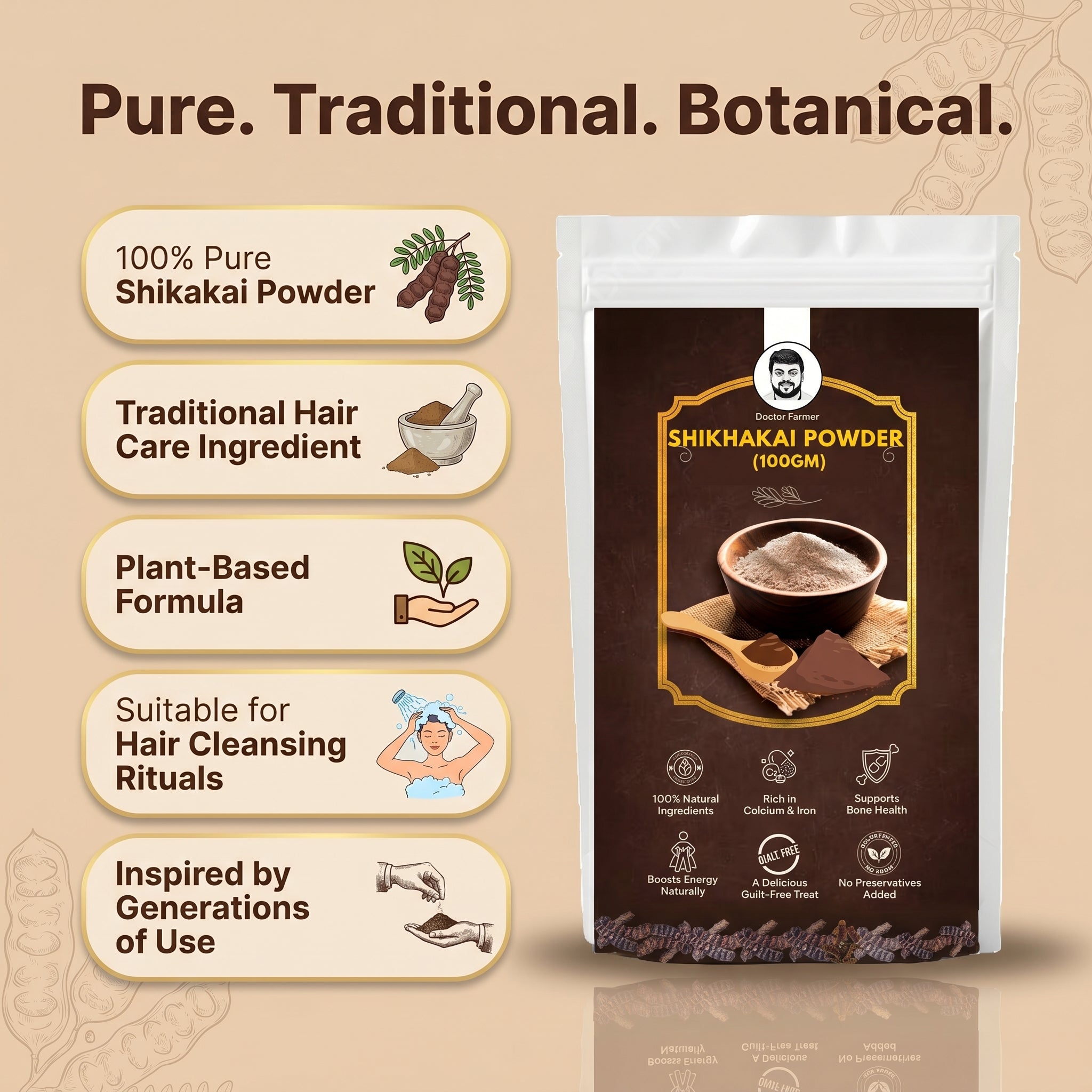 Doctor Farmer Shikhakai Powder, 100gms