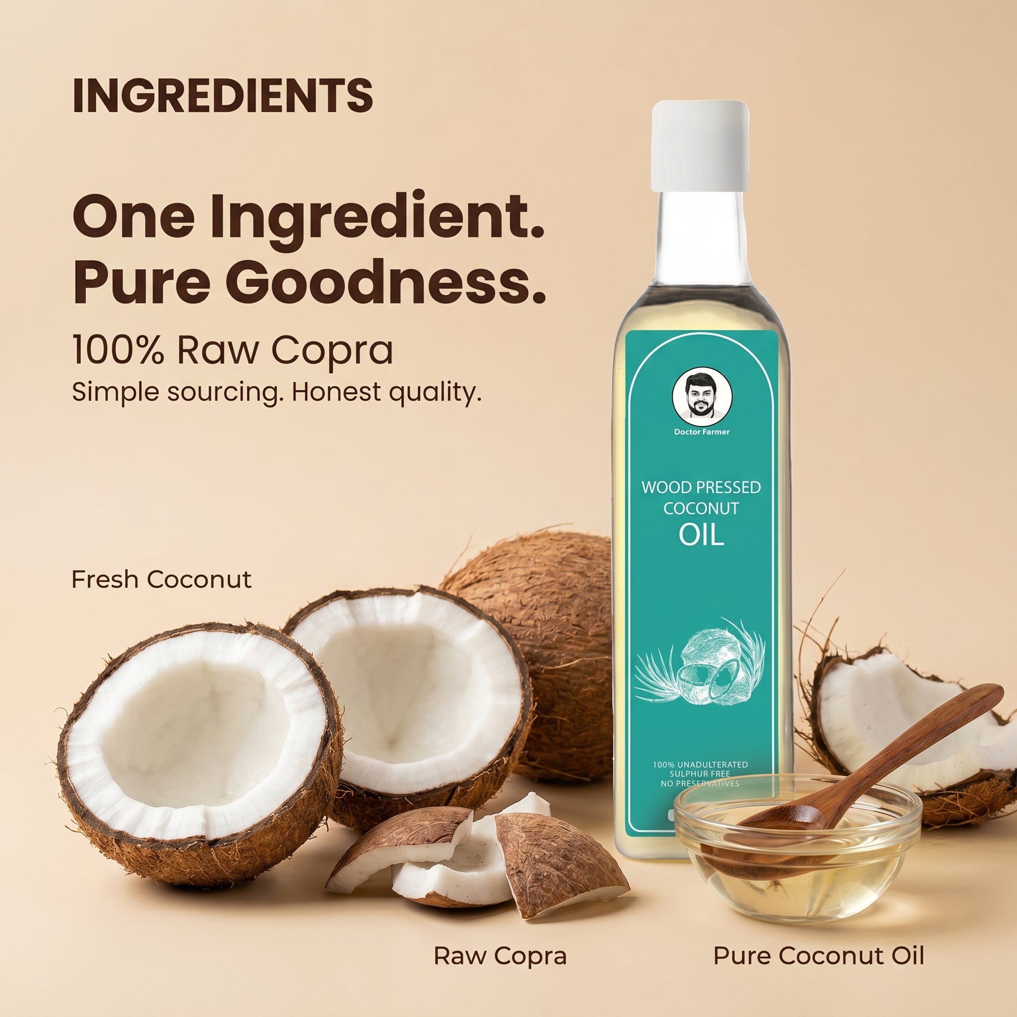 Doctor Farmer Wood Pressed Coconut Oil