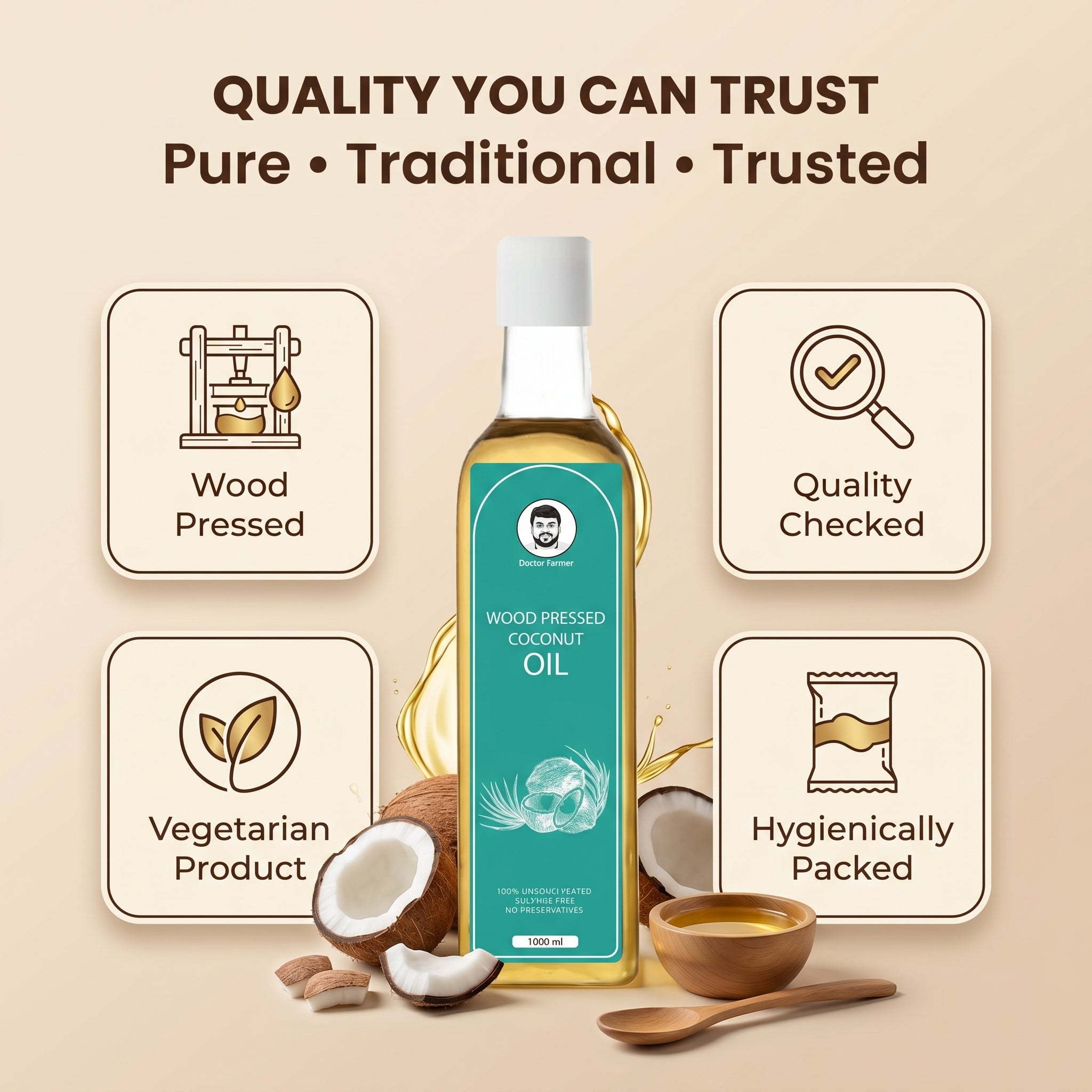 Doctor Farmer Wood Pressed Coconut Oil