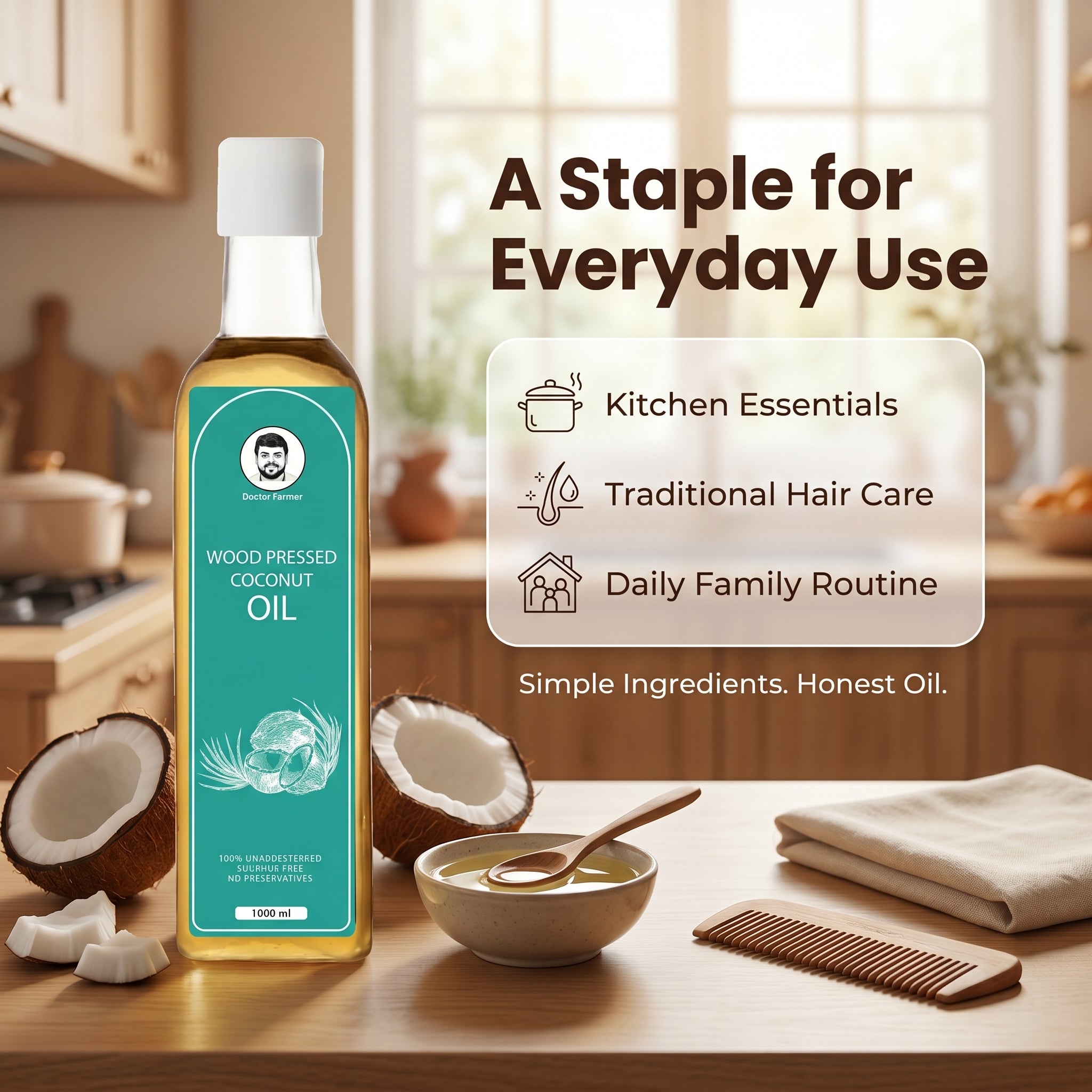 Doctor Farmer Wood Pressed Coconut Oil