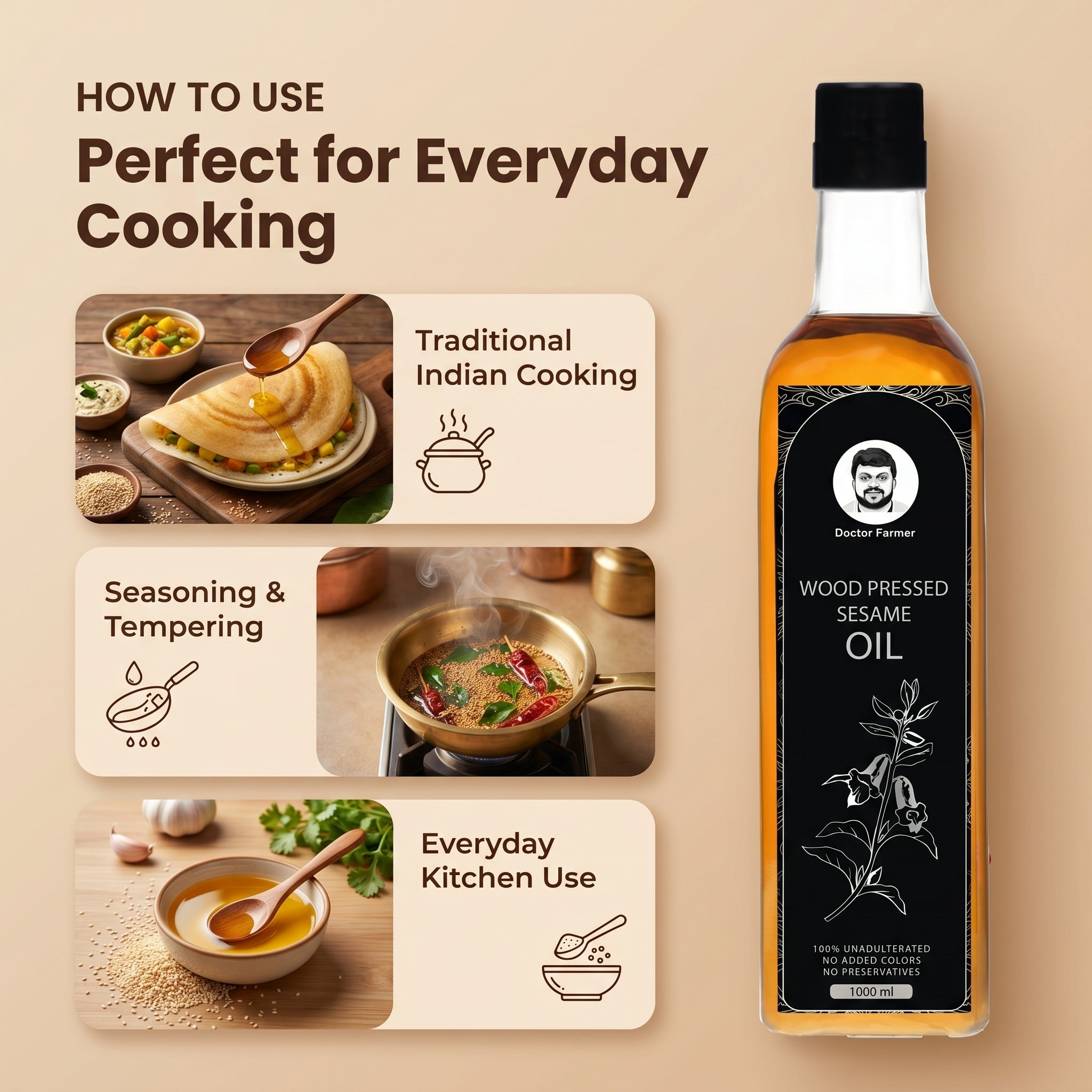 Doctor Farmer Wood Pressed Sesame Oil