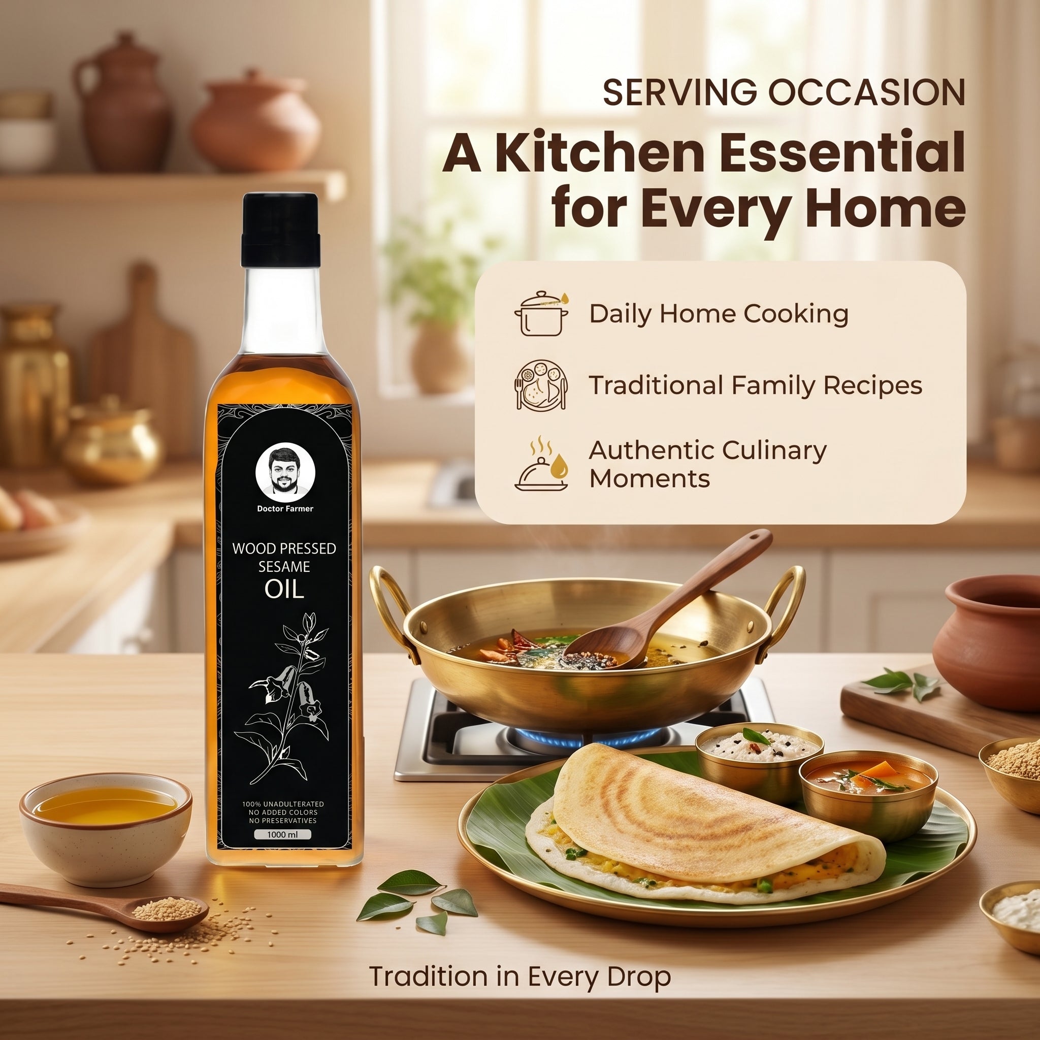 Doctor Farmer Wood Pressed Sesame Oil