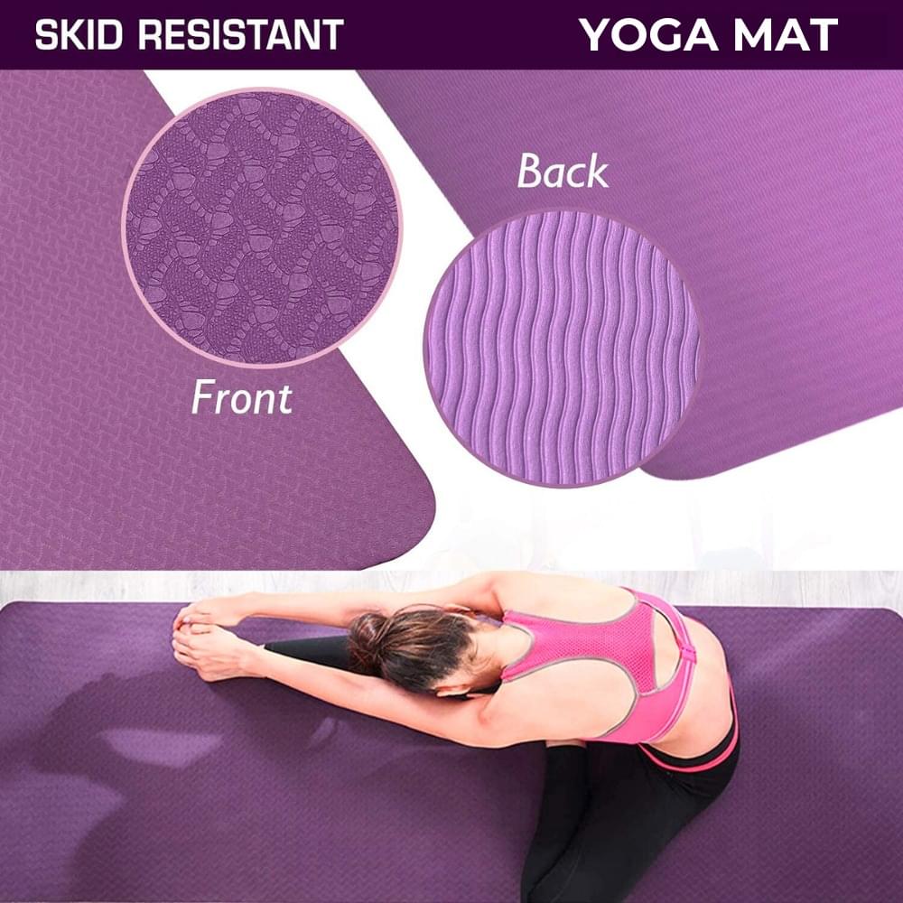 Yoga Mat Eco-Friendly TPE Material, Wellness Gear, eco friendly yoga mat India, TPE yoga mat buy online, non toxic yoga mat India, Doctor farmer Yoga mat